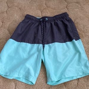 George size s(28-30) men swim trunks color mint green and gray